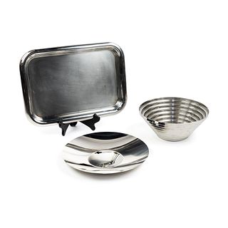 (3) Alessi Stainless Steel Serveware Incl. Sottsass