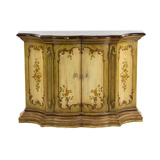 Drexel Heritage Et Cetera French Scalloped Hall Cabinet
