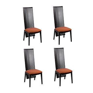 (4) California High-Back Dining Chairs by Antonio Sibau