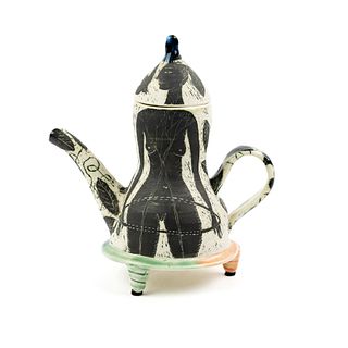 Kevin Snipes Porcelain Nude Woman Teapot Signed