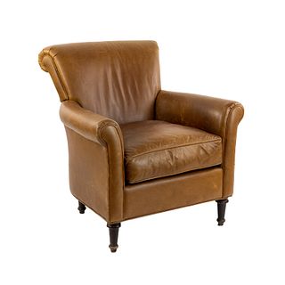 McCreary Modern Brown Leather Club Chair