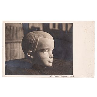 Evan Myers, C. Cabeza de Niño, escultura de Oliverio Martínez. México: 1946.  Reprografía, 11.4 x 14.6 cm.