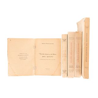 Carreño, Alberto María. Joyas Literarias / Páginas de Historia Mexicana - Estudios Bibliográficos... México: 1942 - 65. Piezas: 5.