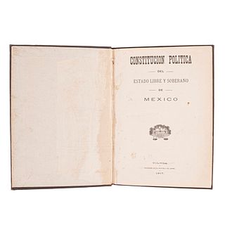 Constitución Política del Estado Libre y Soberano de México. Toluca: Talleres de la Escuela de Artes, 1917.