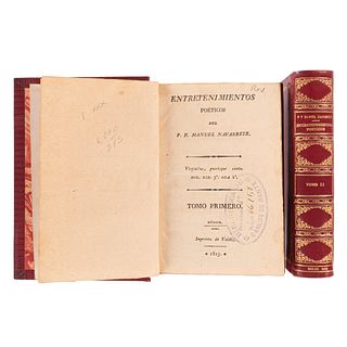 Navarrete, Manuel A.  Entretenimientos Poéticos. México: Imprenta de Valdes, 1823.  Piezas: 2