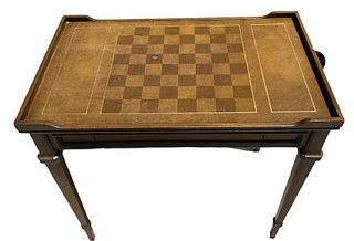 SLIGH FURNITURE Chess Table With Brass Inlay