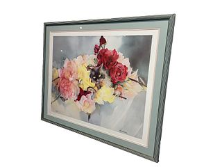 Signed and Numbered DAVID MADDEN 358/950 Floral Lithograph