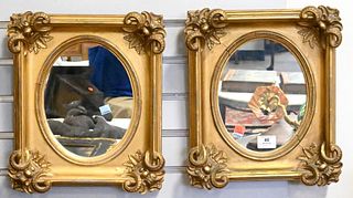 Pair of Victorian Gilt Mirrors, 14 1/2" x 12 1/2".