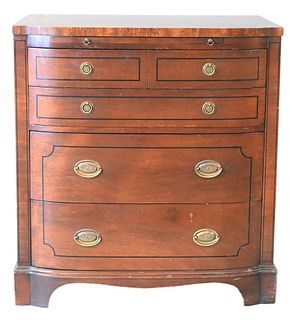 Fancher Mahogany Bachelor's Chest/Server, having pullout slide, scratches, height 33 1/2 inches, top 19" x 31".
