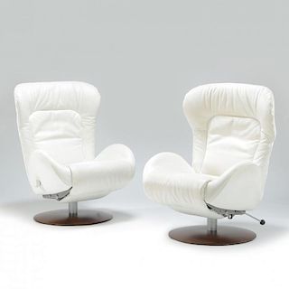 Lafer, Pair of "Amy" Reclining Lounge Chairs