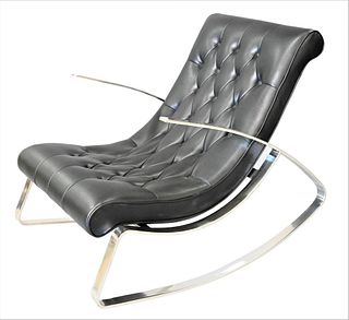 Contemporary Leather Rocking Chair.