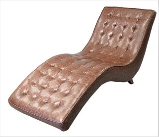 Contemporary Chaise Lounge, length 75 inches.