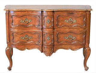 Bakers Collector's Edition Louis XV Style Fruitwood Commode, height 34 inches, top 21" x 51 1/2".