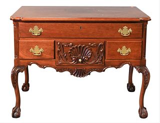 Chippendale Style Mahogany Lowboy, late 20th century, height 30 inches, top 22" x 40".