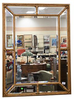 Pair of Contemporary Gilt Mirrors, having beveled glass, 44" x 33".