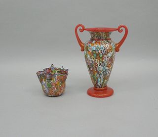 Gambaro & Poggi Murano Glass Urn and Bowl.