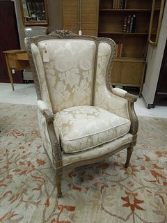 Louis XVI Style Wing Back Armchair.