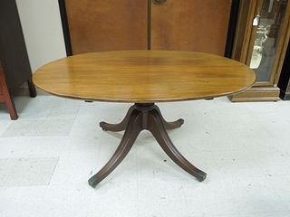Late 19th C. Mahogany Oval Dining Table.