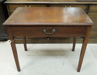 19th C. Single Drawer Table with Drop Back.