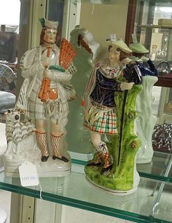 (2) Staffordshire Figures of Gents.