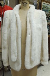 Ladies' White Fur Jacket.