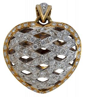 18 Karat Gold and Diamond Pendant