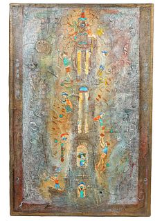 Vasily Kafanov Mixed Media 'Fish Tower' Painting
