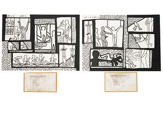 2 Possibly Keith Haring Ink Drawings With Provenance 
