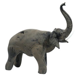 Arnaldo Zanella Glass Elephant Sculpture