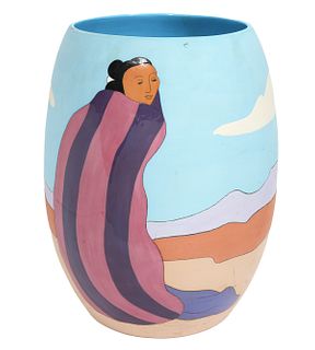 R. C. Gorman Glazed Pottery Vase
