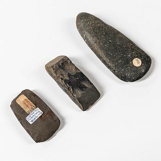 Three South Pacific Stone Adze Blades