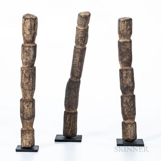 Three Dogon Altar Sticks