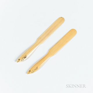 Two Eskimo Butter Knives