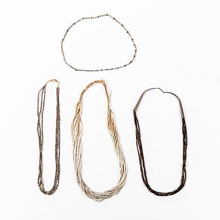 Four Pueblo Heishi Multi-Strand Necklaces