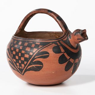 Southwest Black-on-Red Painted Pottery Vessel