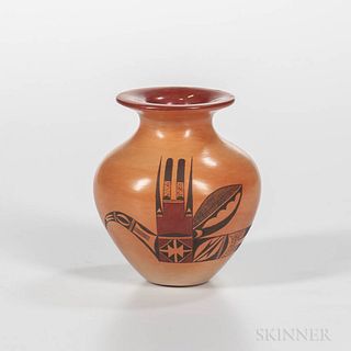 Contemporary Hopi Polychrome Pottery Vase
