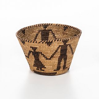 Pima Coiled Basketry Effigy Bowl