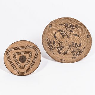 Two Small Pima Basketry Trays