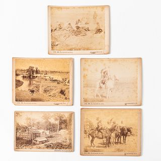 Ten Large Format Western Cabinet Cards