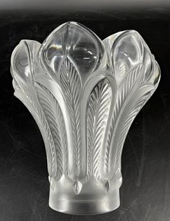 Lalique Esna Crystal Vase.