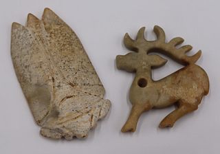 (2) Chinese Carved Archaic Style? Pendants.