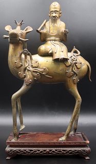 Chinese 18th C Gilt Bronze Incense Burner.