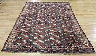 Antique And Finely Hand Woven Bokhara Style Carpet