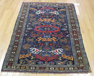 Antique And Finely Hand Woven Russian? Carpet.