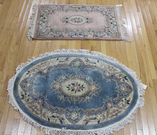 2 Vintage And Finely Hand Woven Carpets.