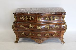 18th Century Bronze Mounted Marbletop Commode.
