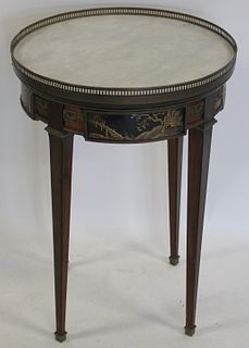 Antique Chinoiserie Decorated Marbletop Builloitte