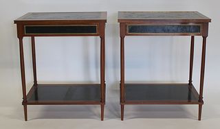 A Vintage & Quality Pair Of Mahogany Night Stands.