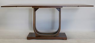 Art Deco Mahogany Table with Bentwood Base