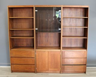 Midcentury 3 Piece Bookcase / Cabinet.